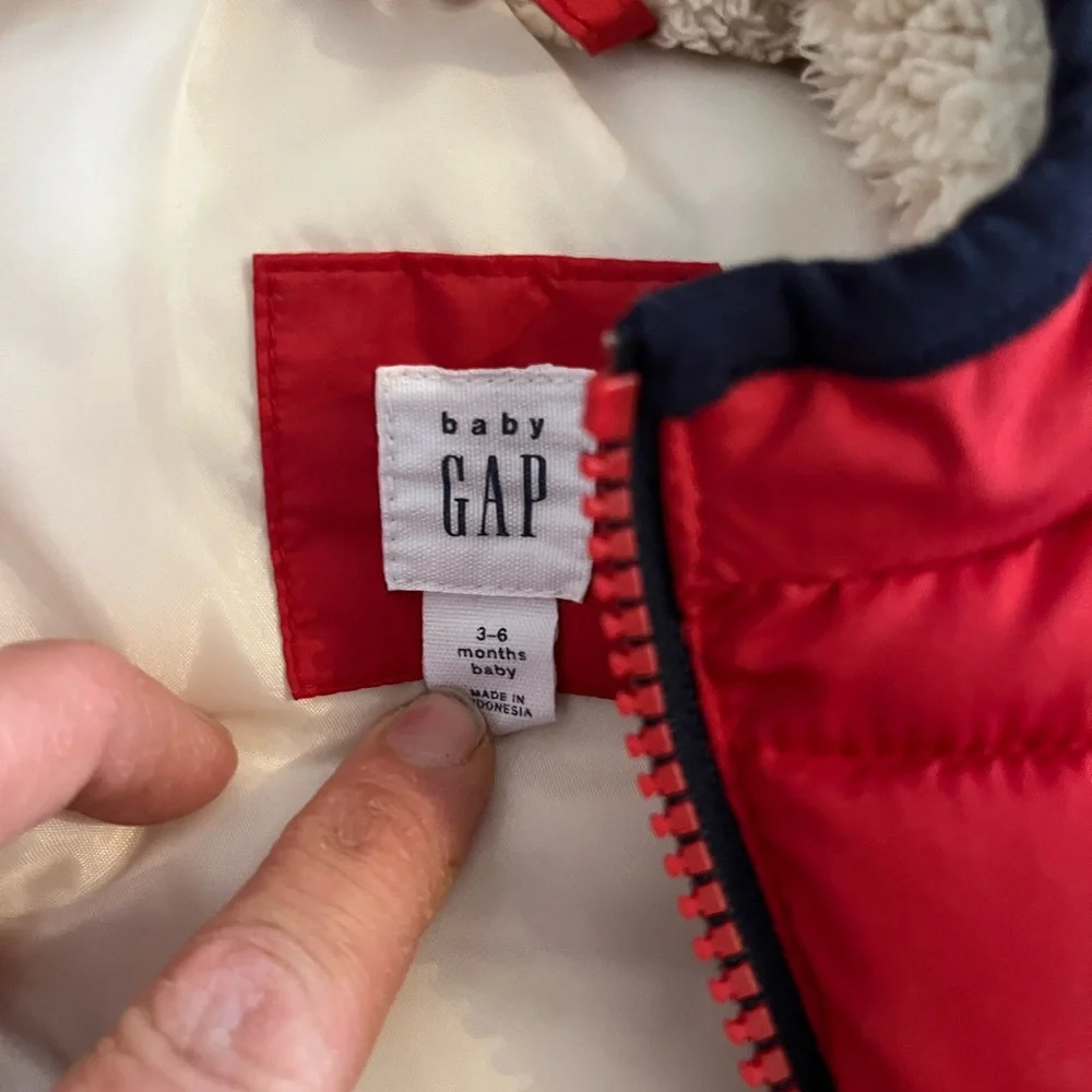 GAP Baby Red and Cream Jacket